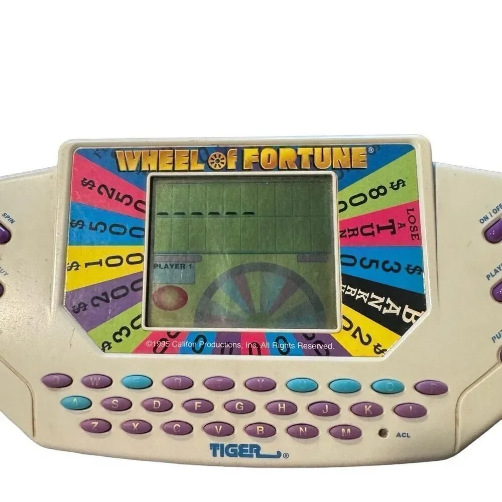 Wheel Of Fortune Handheld Game Vintage 1995 Tiger Electronics WORKS!